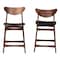 Baxton Studio Latina Black Upholstered Walnut Finishing 24in Counter Stool 123-6800 - alternate 2